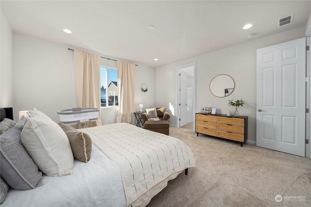 view of carpeted bedroom