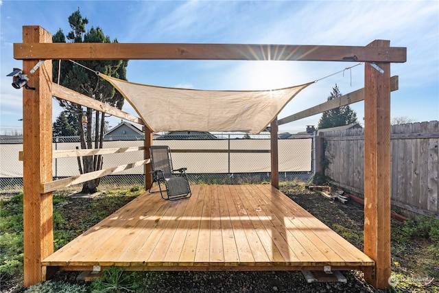 view of wooden deck