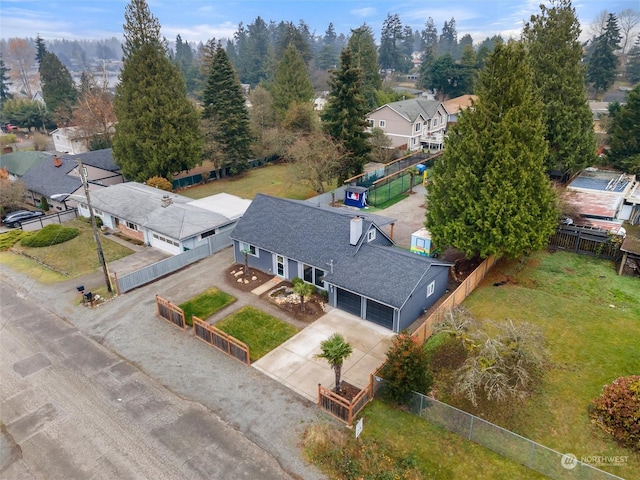 birds eye view of property