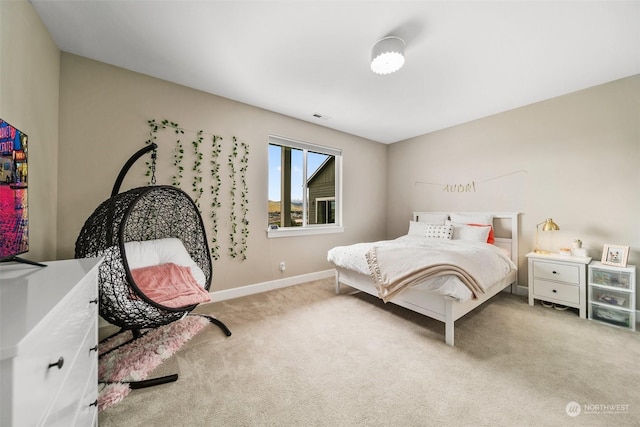 view of carpeted bedroom