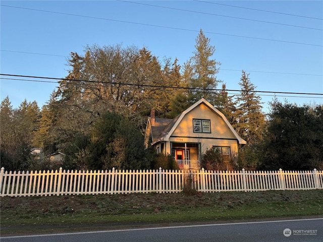 view of front of home