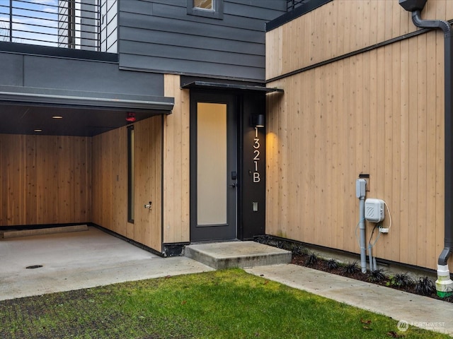 view of doorway to property