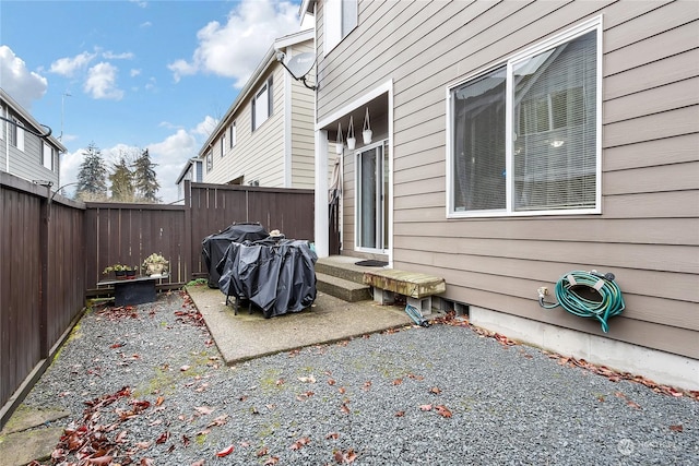 view of home's exterior featuring a patio area