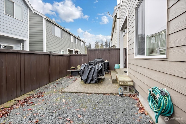 view of yard featuring a patio area