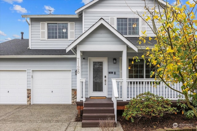 view of front of house featuring a garage