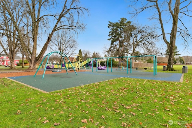 view of playground featuring a yard