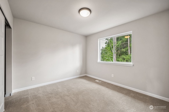 view of carpeted empty room