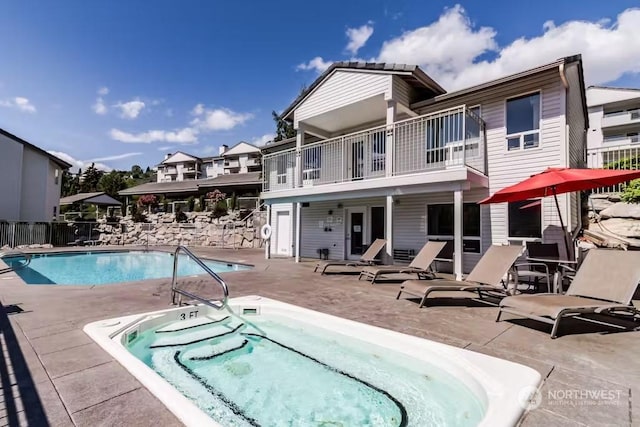 view of pool with a patio area