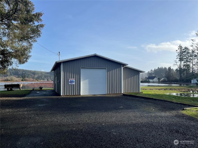 2978 Alexson Rd, North Cove, WA 98547 - detached garage featuring a water view