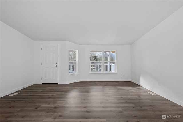 interior space featuring dark hardwood / wood-style flooring