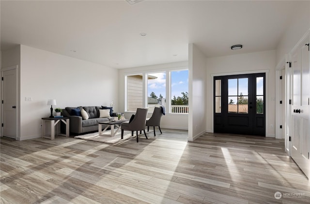 entryway featuring light wood-type flooring