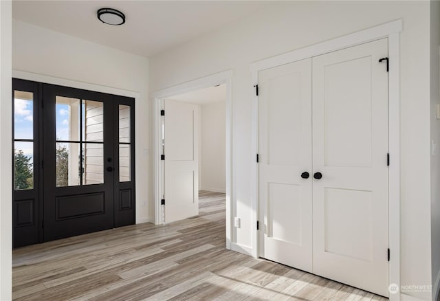 entryway featuring light wood-type flooring