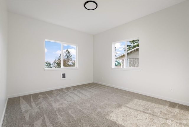 carpeted spare room with plenty of natural light