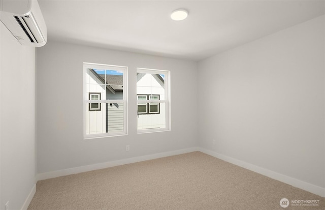 9014 NE 203rd Ln Unit B, Bothell, WA 98011 - carpeted empty room featuring an AC wall unit and baseboards