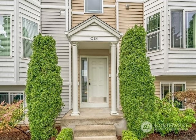 view of doorway to property