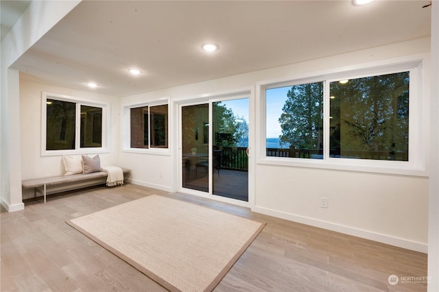 interior space featuring light wood-type flooring