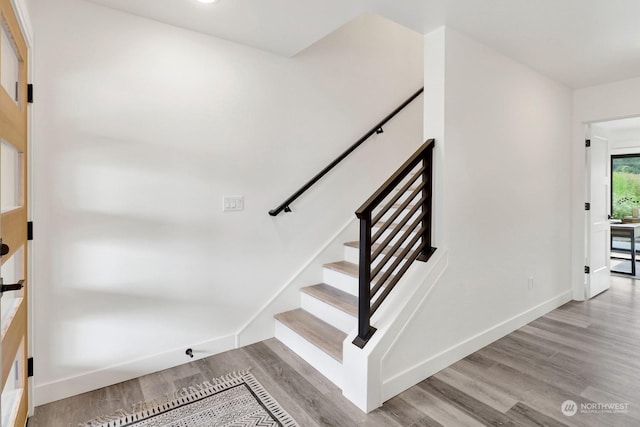 205 Riverwalk Dr, Lynden, WA 98264 - stairs featuring wood finished floors and baseboards