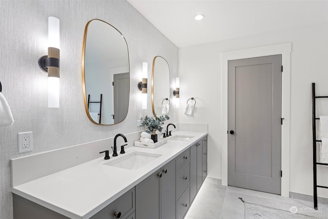 bathroom featuring vanity