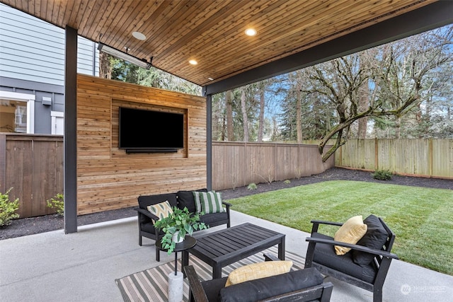 view of patio / terrace featuring outdoor lounge area