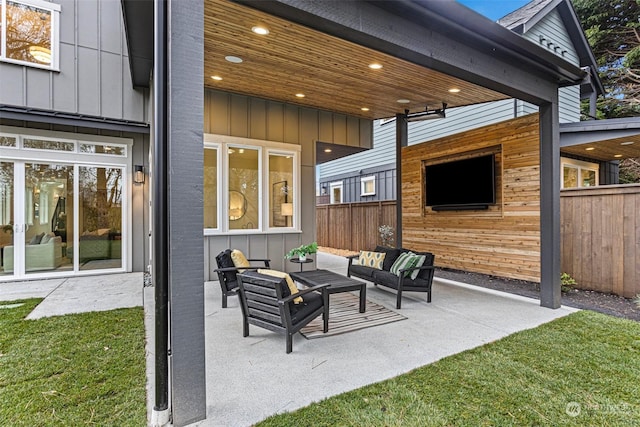 view of patio / terrace with outdoor lounge area