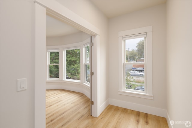 interior space featuring light wood-type flooring