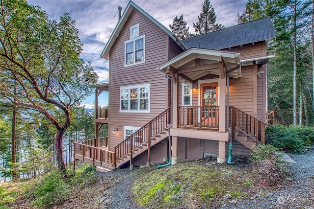 view of rear view of property