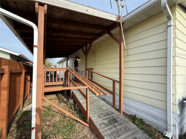 view of wooden terrace