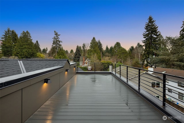 view of deck at dusk