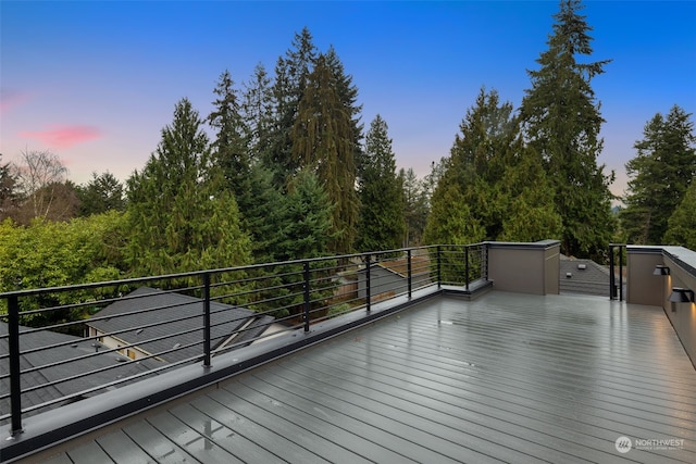 view of deck at dusk