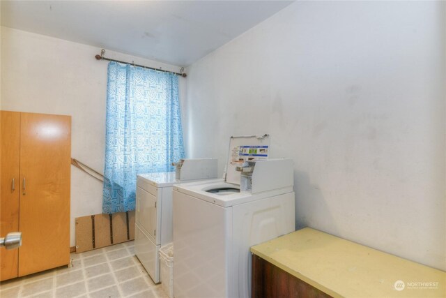 laundry room with separate washer and dryer