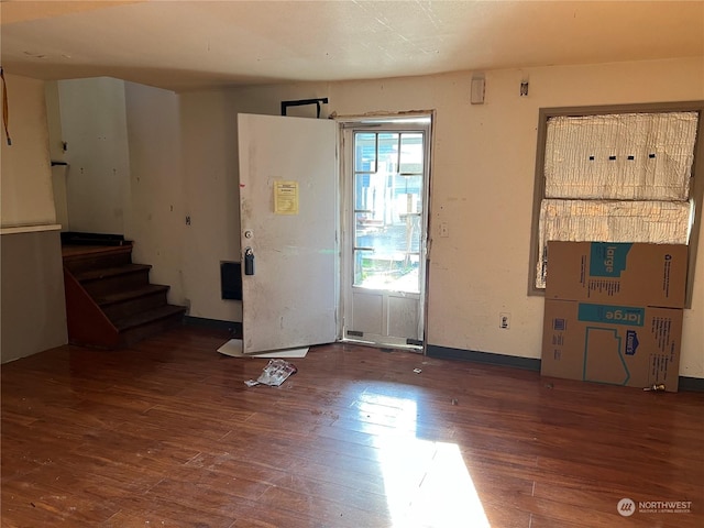 interior space featuring dark hardwood / wood-style flooring