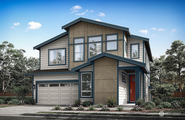 view of front of house featuring a garage