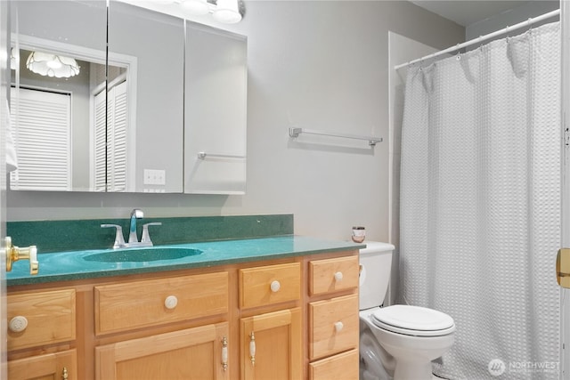 8516 196th St SW Unit 302, Edmonds, WA 98026 - bathroom featuring vanity, toilet, and curtained shower