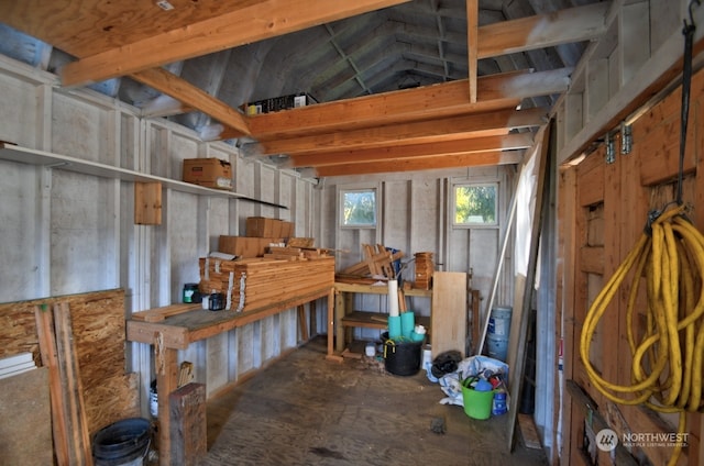 view of storage room