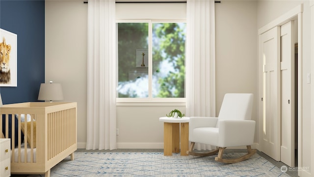 sitting room featuring plenty of natural light