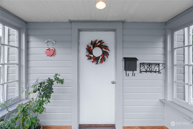 view of doorway to property