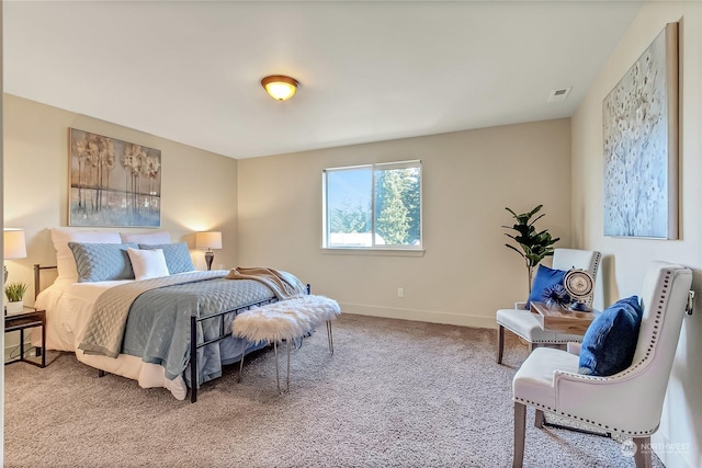 bedroom with carpet