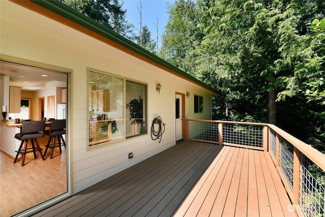 view of wooden deck