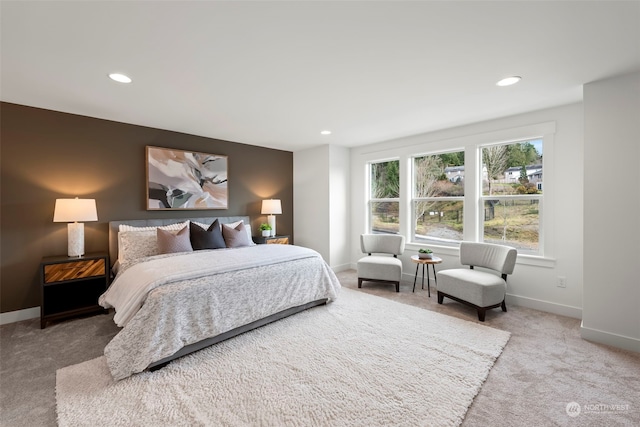 view of carpeted bedroom