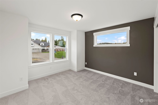 carpeted spare room with a wealth of natural light