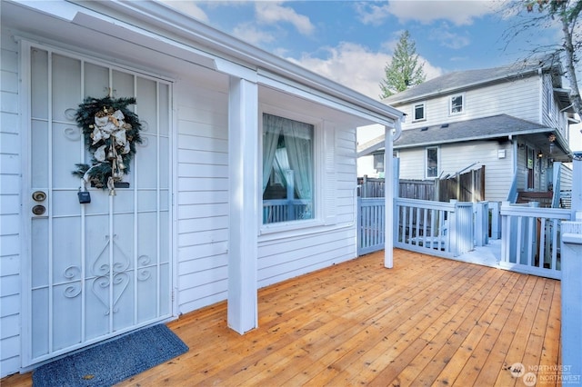 view of wooden deck