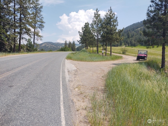 view of road featuring a mountain view