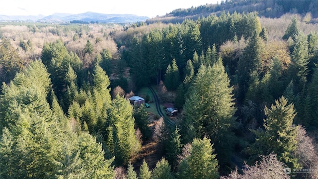 225 Magnus Rd, Onalaska, WA 98570 - aerial view of a heavily wooded area and a mountain backdrop