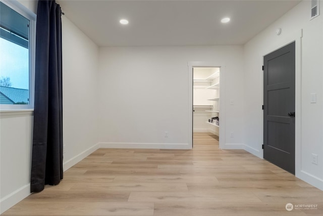 interior space featuring light hardwood / wood-style floors