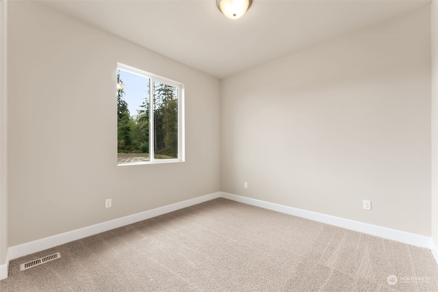 view of carpeted spare room