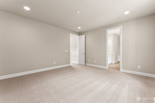 empty room with light carpet