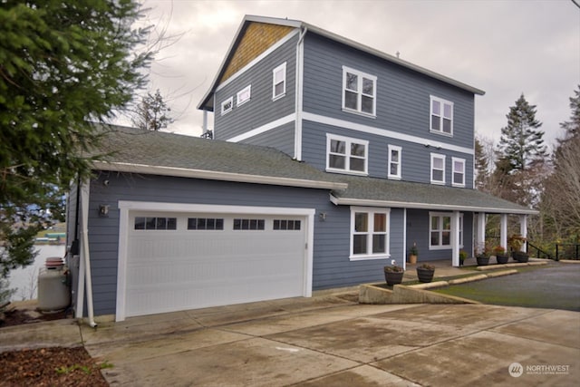 view of front of home featuring a garage