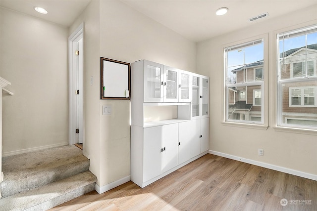 interior space featuring light hardwood / wood-style flooring