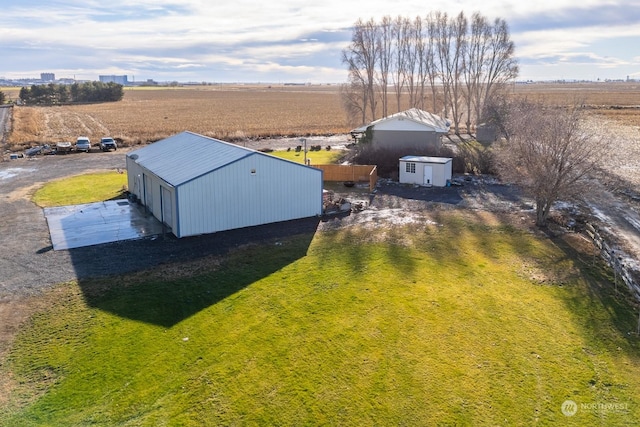 drone / aerial view featuring a rural view