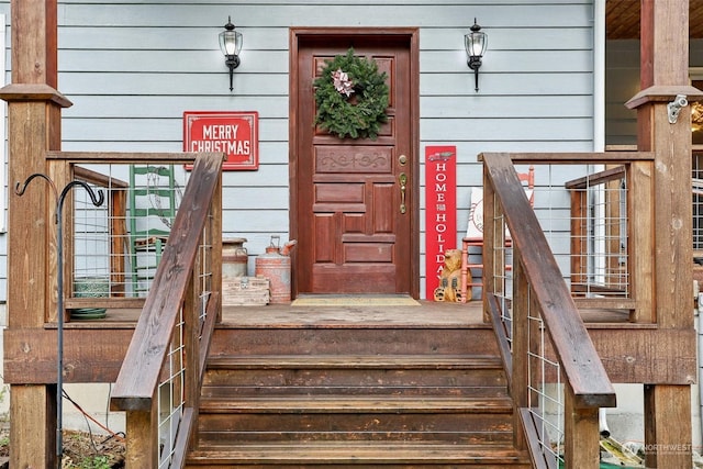 view of doorway to property